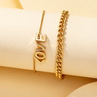 Fashion Letter Chain Bracelet Set For Women main image 1