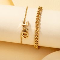 Fashion Letter Chain Bracelet Set For Women main image 2