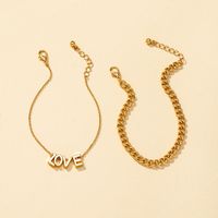 Fashion Letter Chain Bracelet Set For Women main image 3