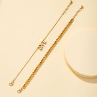 Fashion Letter Chain Bracelet Set For Women main image 5