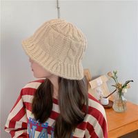Korean Thick Warm Knitted Pure Color Woolen Hat main image 1