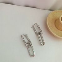 Simple Metal Exaggerated Gold Detachable Twisted Earrings sku image 1