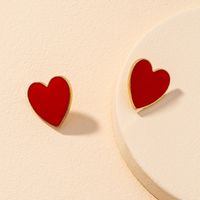 Autumn And Winter Drip Heart-shaped Hot Sale Earrings sku image 2