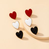 Autumn And Winter Drip Heart-shaped Hot Sale Earrings sku image 4