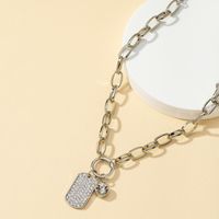 New Hip-hop Pendant Diamond Thick Chain Necklace sku image 1