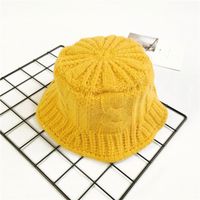 Korean Thick Warm Knitted Pure Color Woolen Hat sku image 3