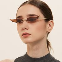 Frameless Metal Pointed Cat Eye Party Sunglasses main image 1