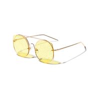 Round Retro Metal Colorful Ocean Lenses Anti-ultraviolet Sunglasses main image 4