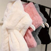 Korean  New Faux Fur Thickening Comfort And Warm Imitation Rabbit Fur Pure Color Scarf main image 6