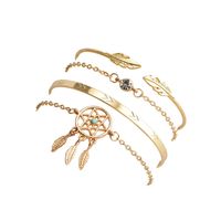 Fashion  Popular Women's Arrow Leaf  Dream Catcher Bracelet sku image 1