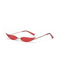 Frameless Metal Pointed Cat Eye Party Sunglasses sku image 1