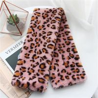 Korean  New Faux Fur Thickening Comfort And Warm Imitation Rabbit Fur Pure Color Scarf sku image 9