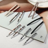 Cross-border Korean Style Frosted Morandi Girl Clip Simple Internet Famous Leopard Print Bobby Pin Liu Side Clip 12 Sets main image 4