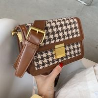 New Trendy Fashion Plaid All-match  Shoulder Messenger Bag main image 6