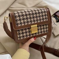 New Trendy Fashion Plaid All-match  Shoulder Messenger Bag main image 4