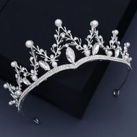 Baroque  Alloy Rhinestone Pearl Crown main image 1