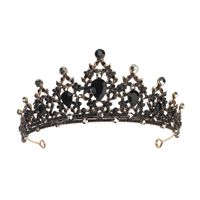 Baroque  Prom Crown Rhinestone Pearl Headband main image 6