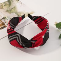 Korean New Floral Cross Fabric Simple Wide-sided Knotted Non-slip Headband sku image 4