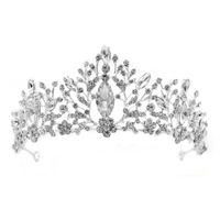 Baroque  Prom Crown Rhinestone Pearl Headband sku image 11