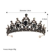 Baroque  Prom Crown Rhinestone Pearl Headband sku image 8