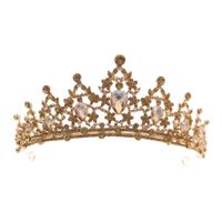 Baroque  Prom Crown Rhinestone Pearl Headband sku image 10