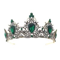 Baroque  Prom Crown Rhinestone Pearl Headband sku image 13