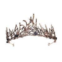 Baroque  Prom Crown Rhinestone Pearl Headband sku image 3
