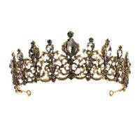 Baroque  Prom Crown Rhinestone Pearl Headband sku image 14