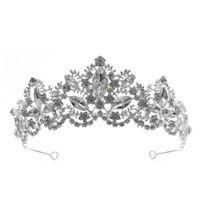 Baroque  Prom Crown Rhinestone Pearl Headband sku image 6