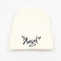 New Korean Fashion Wild Embroidery Letter Couple Knitted Hat sku image 2