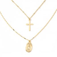 Cross Simple  Double Clavicle Chain main image 1