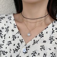 Popular Simple Drop-shaped Pearl Multilayer Necklace main image 2