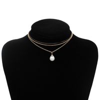 Popular Simple Drop-shaped Pearl Multilayer Necklace main image 6