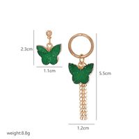 New Butterfly Long Fashion Exaggerated Purple Korean Asymmetric Earrings main image 3