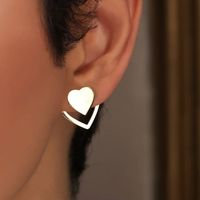 Einfacher Stil Herz Überzug Legierung Keine Intarsien Ohrringe Ohrstecker main image 6