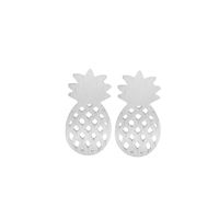 Hot Selling Hollow Pineapple Fruit Gold And Silver Earrings Wholesale main image 3