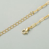 Leichte, Kupferbeschichtete Halskette Aus 18 Karat Gold Mit Mikroeinlage Und Zirkonanhänger main image 5