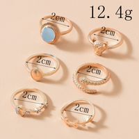 Gold-plated Tiger Head Snake Ring 6 Piece Set main image 5