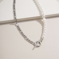 Retro Simple Pearl Alloy Necklace main image 4
