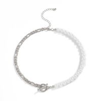 Retro Simple Pearl Alloy Necklace main image 3