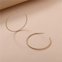 Wholesale Copper Peas Chain C-shaped Earrings main image 5