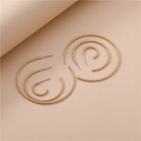 Wholesale Copper Peas Chain C-shaped Earrings main image 6