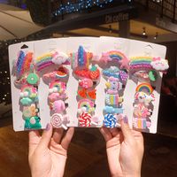 Korean Children's  Cute Candy Color  Rainbow Hairpin main image 1