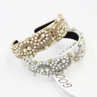 Fashion Style Pearl-studded Rice Beads Particle Geometric Headband main image 2