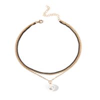 Popular Simple Drop-shaped Pearl Multilayer Necklace sku image 1