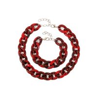 Bohemian Acetate Plate Twist Fashion Necklace Bracelet 2-piece sku image 1