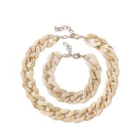 Bohemian Acetate Plate Twist Fashion Necklace Bracelet 2-piece sku image 2
