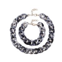 Bohemian Acetate Plate Twist Fashion Necklace Bracelet 2-piece sku image 3