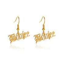 Creative New  Personalized English Alphabet Earrings sku image 1