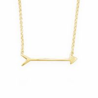 Angel Arrow Copper Chain Alloy Pendant Gold-plated Silver Necklace sku image 1